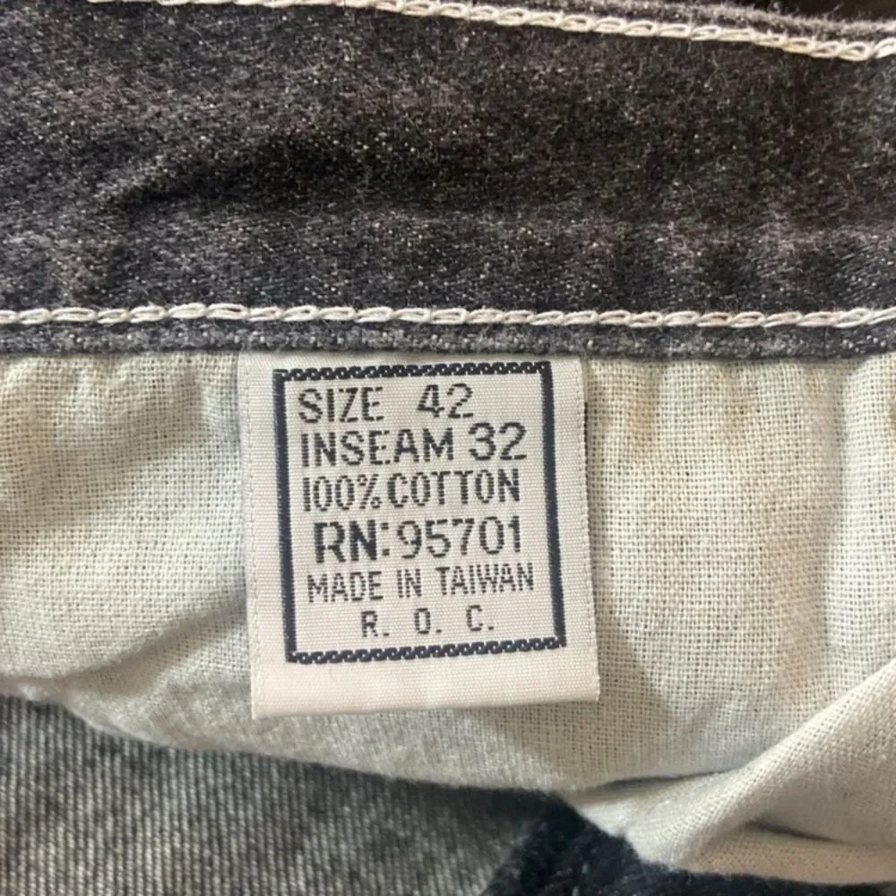 Vintage Style Black Denim Jeans Men’s Size 42X32